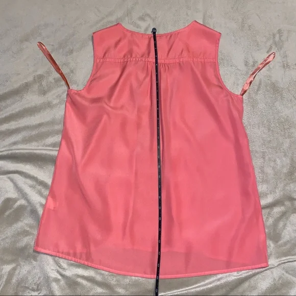 Daniel Cremieux Salmon Scalloped Sleeveless Blouse Size M - Picture 5 of 8